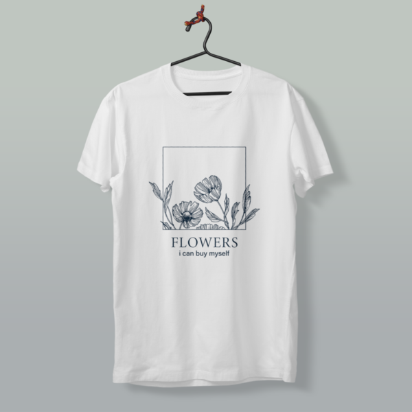 Flower T-Shirt mit inspirierender Aufschrift