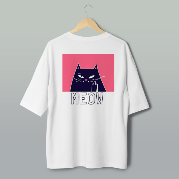 Meow Cat T-Shirt – Bild 4