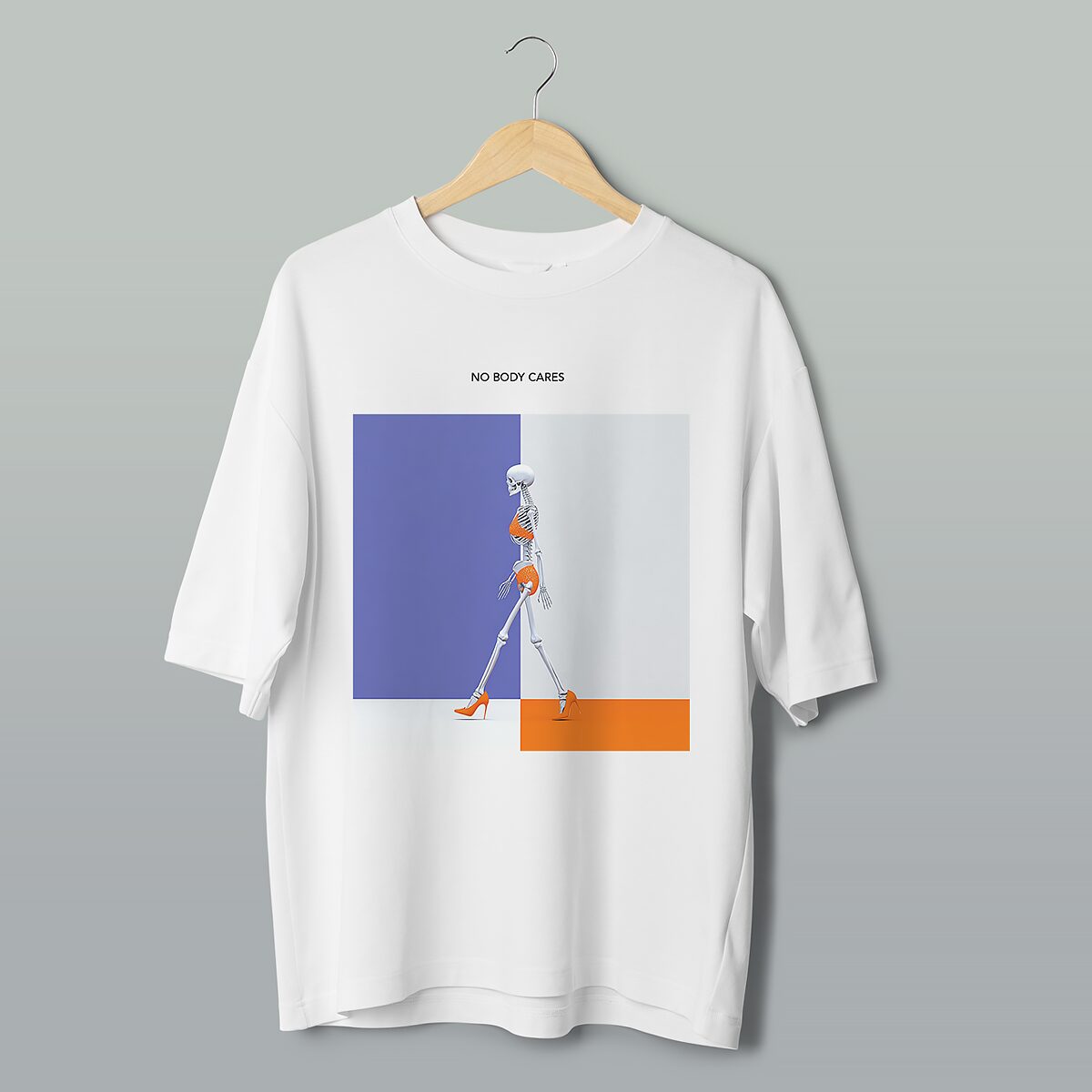 No Body Cares – Cooles Oversize Halloween T-Shirt