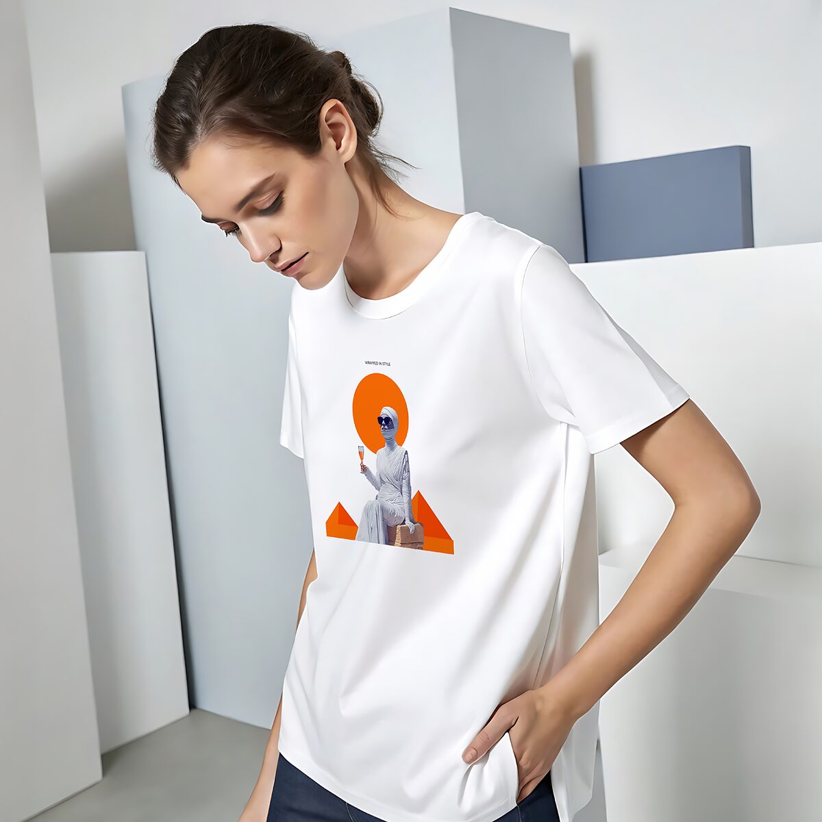 Wrapped in Style – Cooles Oversize Halloween T-Shirt – Bild 2